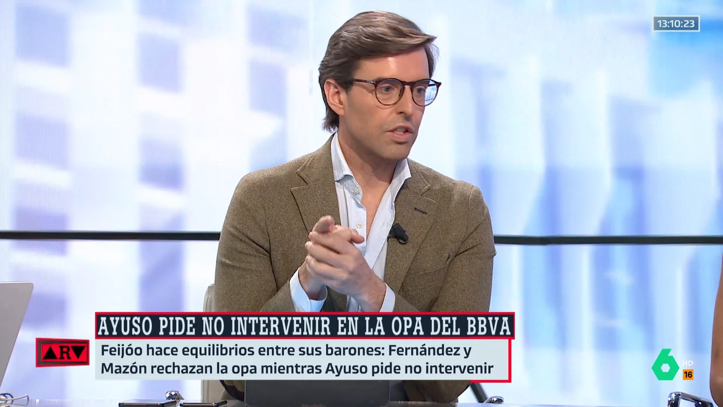 Montesinos señal que el PP ha echado el "freno" sobre la OPA de BBVA a Sabadell: "Las palabras de Ayuso van en línea con Génova" Montesinos señal que el PP ha echado el "freno" sobre la OPA de BBVA a Sabadell: "Las palabras de Ayuso van en línea con Génova"