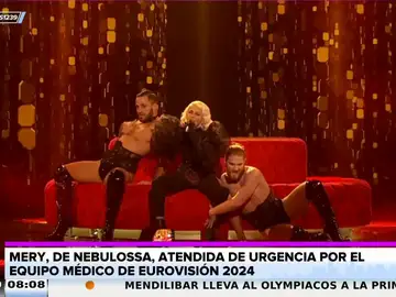El susto de Nebulossa tras su mejor actuación en Eurovisión: Mery tuvo que ser atendida por el servicio médico