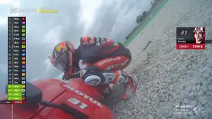 Caída de Pedro Acosta en Le Mans