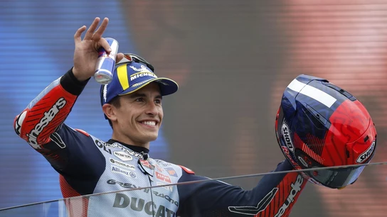 Marc Márquez, en un podio Marc Márquez, en un podio