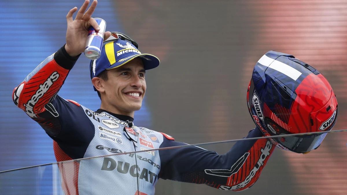 Marc Márquez, en un podio