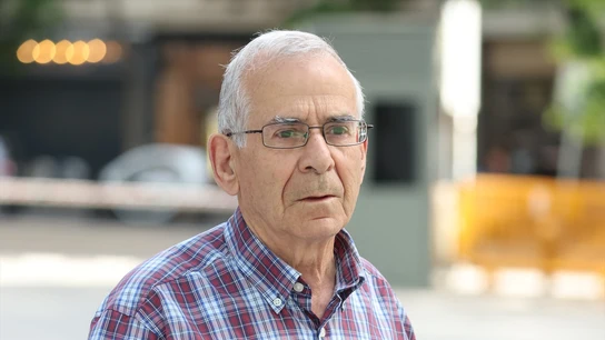 El jubilado burgalés Pompeyo González a su llegada a la Audiencia Nacional. El jubilado burgalés Pompeyo González a su llegada a la Audiencia Nacional.