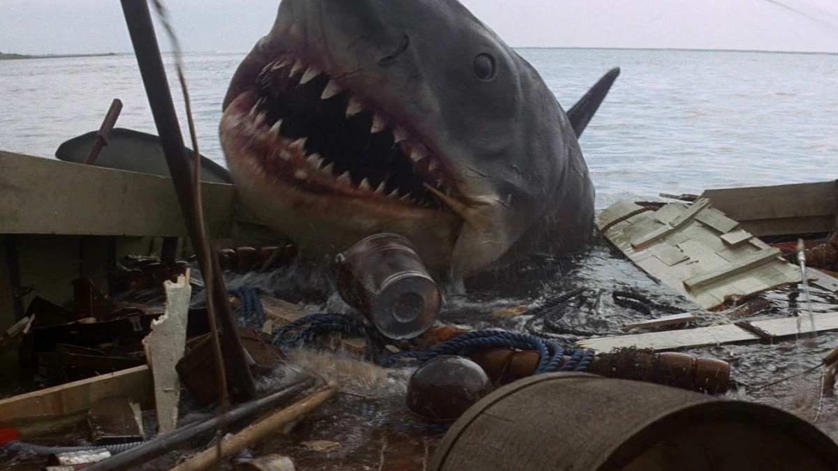 Fotograma de Tiburón, el filme de Steven Spielberg.