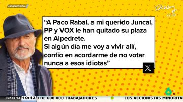Arturo Pérez-Reverte estalla contra PP y Vox tras quitar la plaza de Paco Rabal: "Confío en no votar nunca a estos idiotas"