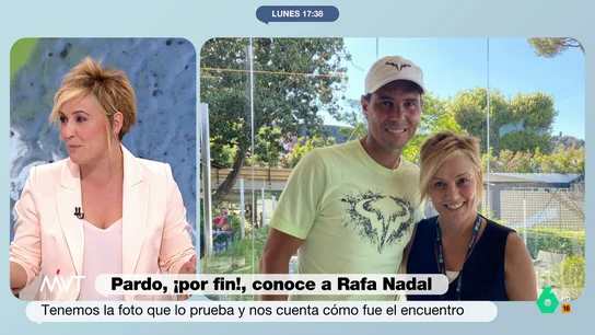 Cristina Pardo desvela los detalles de su encuentro con Rafa Nadal Cristina Pardo arranca Más Vale Tarde explicando cómo ha sido su visita al Masters de Roma donde, por fin, tuvo la oportunidad de conocer a su ídolo, Rafa Nadal. La foto que lo demuestra, y las 'pullas' de Iñaki López, en este vídeo.