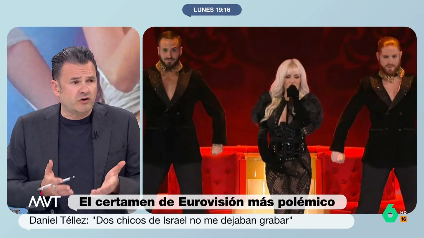 Iñaki López reacciona a los incidentes protagonizados por israelíes en Eurovisión Daniel Téllez, periodista de laSexta presente en la gala de Eurovisión desde Malmö, analiza algunos momentos de tensión protagonizados por fans de Israel durante el certamen. La reacción de Iñaki López, en este vídeo de Más Vale Tarde.