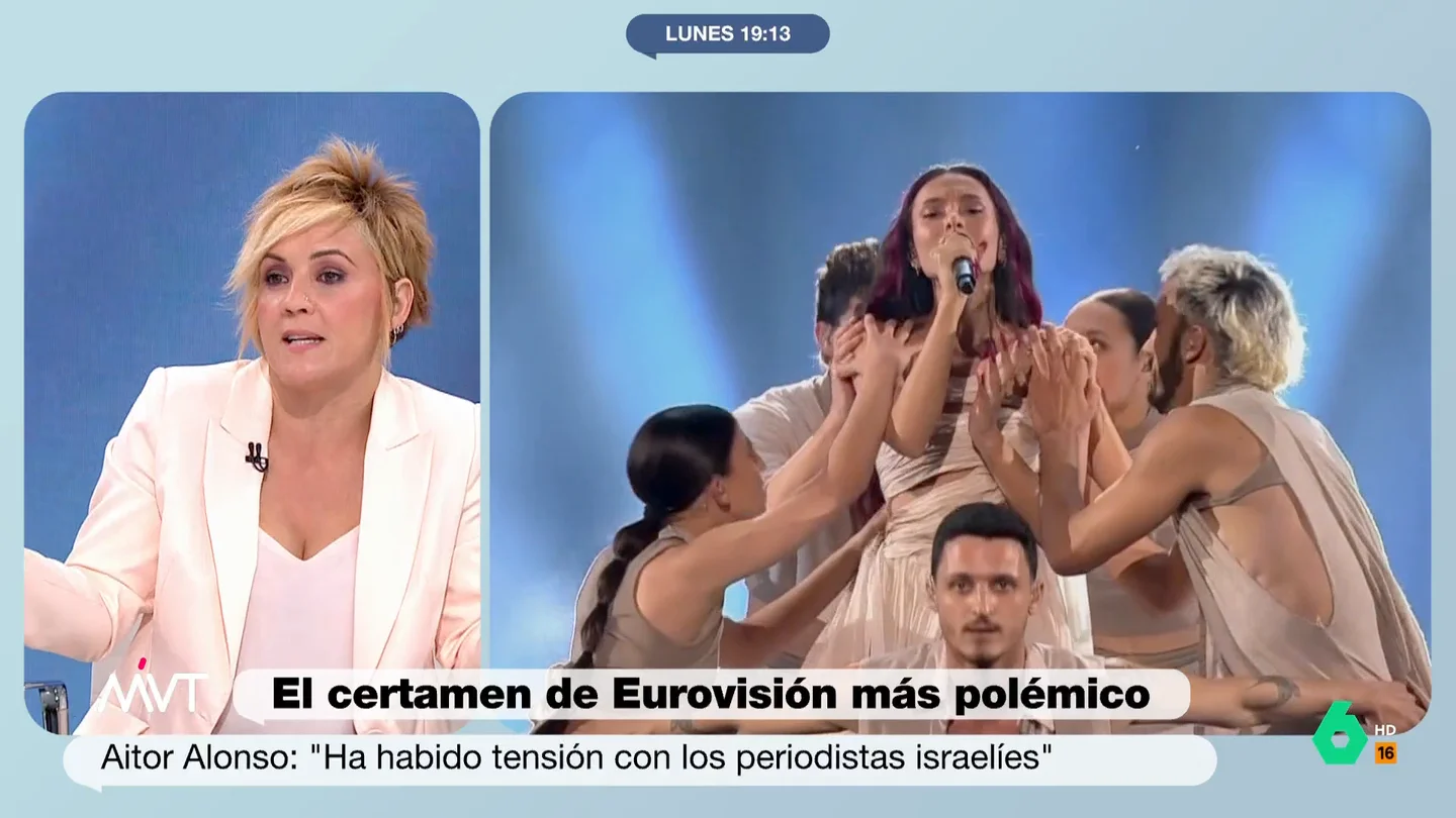 Cristina Pardo, sobre los abucheos a la actuación de Israel en Eurovisión "Está allí defendiendo la canción de su país, y la forma de mostrar el enfado es abucheando a esta señora, pero al final ella no es Netanyahu", afirma rotunda Cristina Pardo en este vídeo donde analiza con dos periodistas lo ocurrido en Eurovisión.