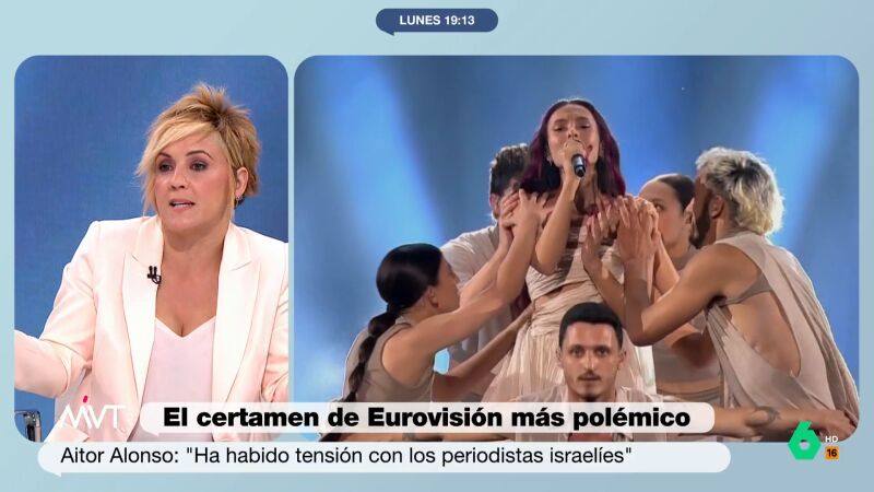 Cristina Pardo, sobre los abucheos a la actuación de Israel en Eurovisión