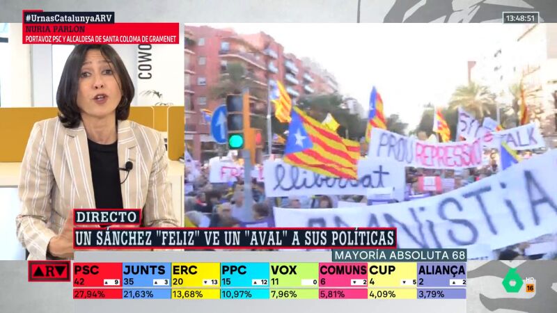 Parlon (PSC) defiende la amnistía: "Nos ha llevado a abrir una nueva etapa en Cataluña"