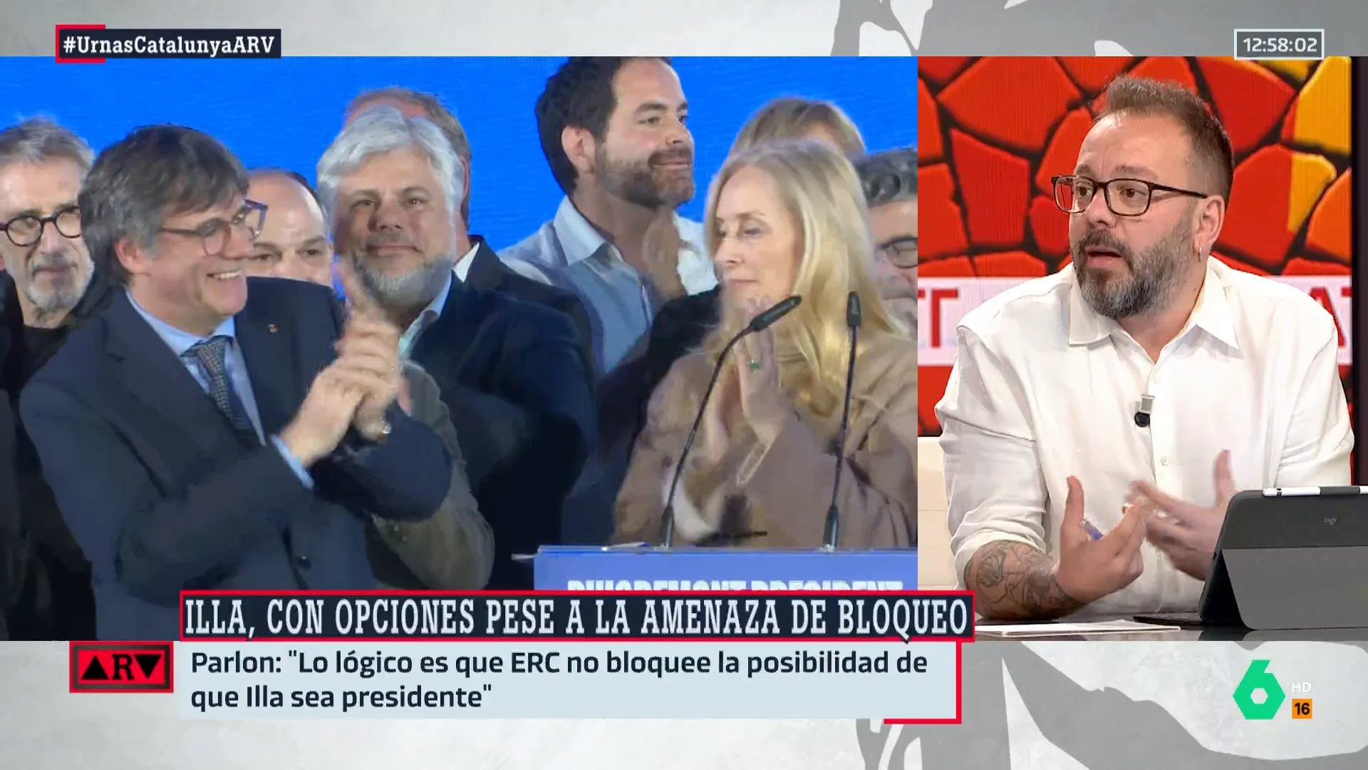 El análisis de Maestre sobre el gobierno de Cataluña: "Puigdemont está aumentando el coste de cualquier decisión que pueda tomar ERC"