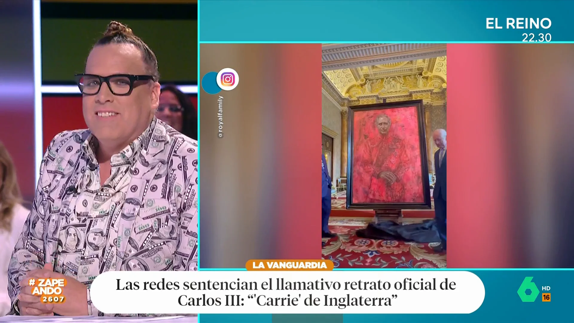 El inesperado parecido que encuentra Torito a Carlos III en su retrato oficial: "Se parece de lejos"