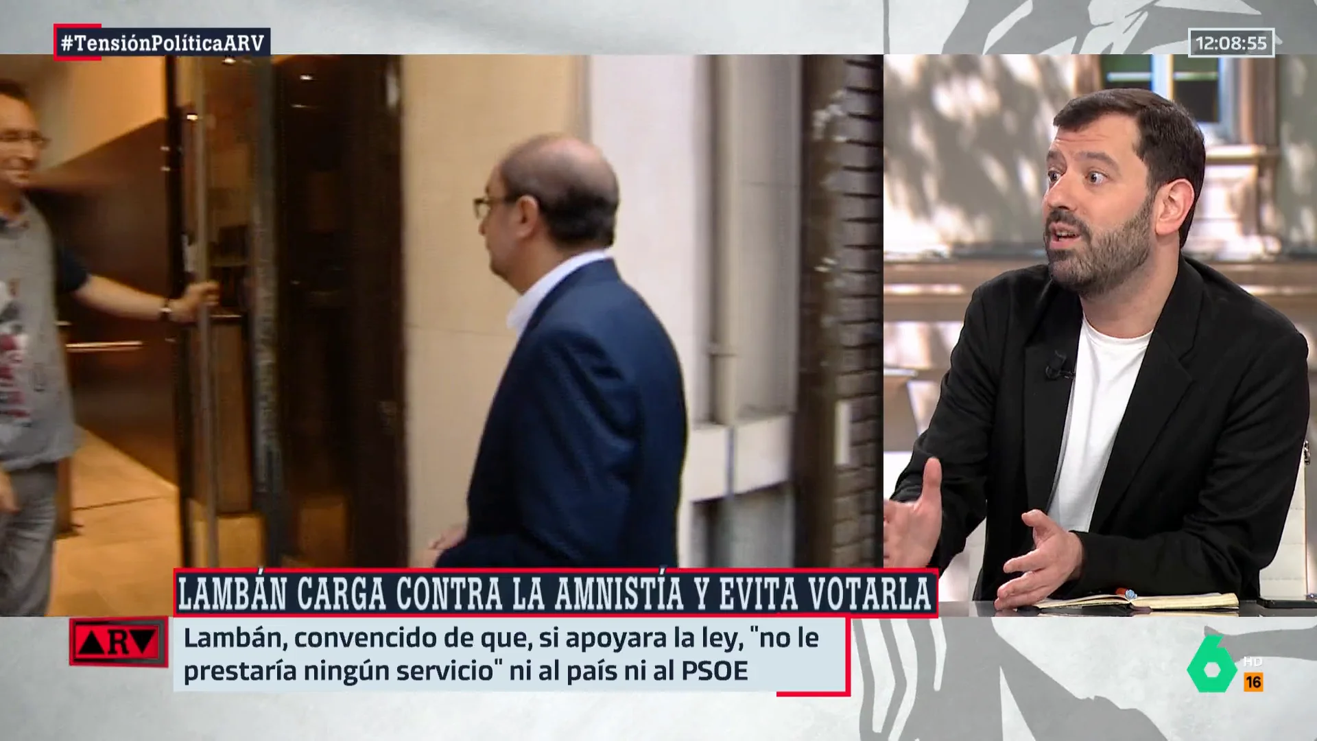 Valdivia, tajante sobre Lambán (PSOE): "No está en contra de la amnistía, está en contra de Pedro Sánchez" Valdivia, tajante sobre Lambán (PSOE): "No está en contra de la amnistía, está en contra de Pedro Sánchez"
