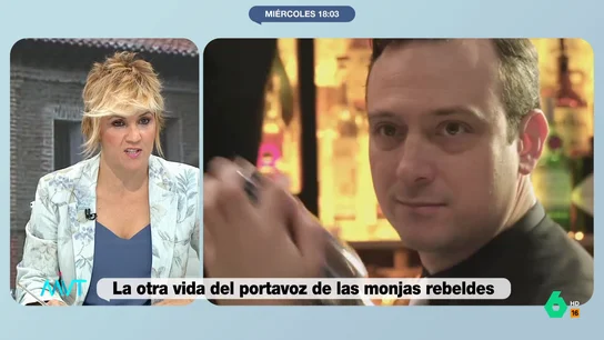 Cristina Pardo, al ver al 'portavoz' de las clarisas 'vender' sus gintonics: "Él dice que es cura, pero tiene una vanidad..." Más Vale Tarde analiza en este vídeo el pasado como barman del padre José, el 'portavoz' de las monjas clarisas que hace dos años 'vendía' sus gintonics y vermuts. "Es verdad que los hacía ricos", comenta Iñaki López.