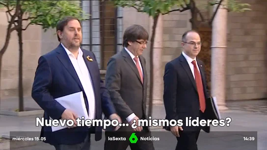 Nuevo tiempo... ¿mismos líderes? Los dirigentes del 1-O piden encabezar la nueva etapa, ahora sin mayoría en Cataluña Nuevo tiempo... ¿mismos líderes? Los dirigentes del 1-O piden encabezar la nueva etapa, ahora sin mayoría en Cataluña