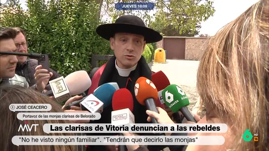 La reacción de Cristina Pardo al ver la última aparición del 'portavoz' de las clarisas: "Se está gustando demasiado" La mano derecha del obispo excomulgado Pablo de Rojas volvía a aparecer hoy ante los medios de comunicación para hablar sobre el caso de las monjas clarisas con un "outfit" que, según Iñaki López en este vídeo, "no te pones si no te vas a gustar".