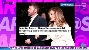 Alfonso Arús, sobre la posible ruptura de Jennifer Lopez y Ben Affleck: &quot;Esto no lo salva ni el psicólogo&quot;