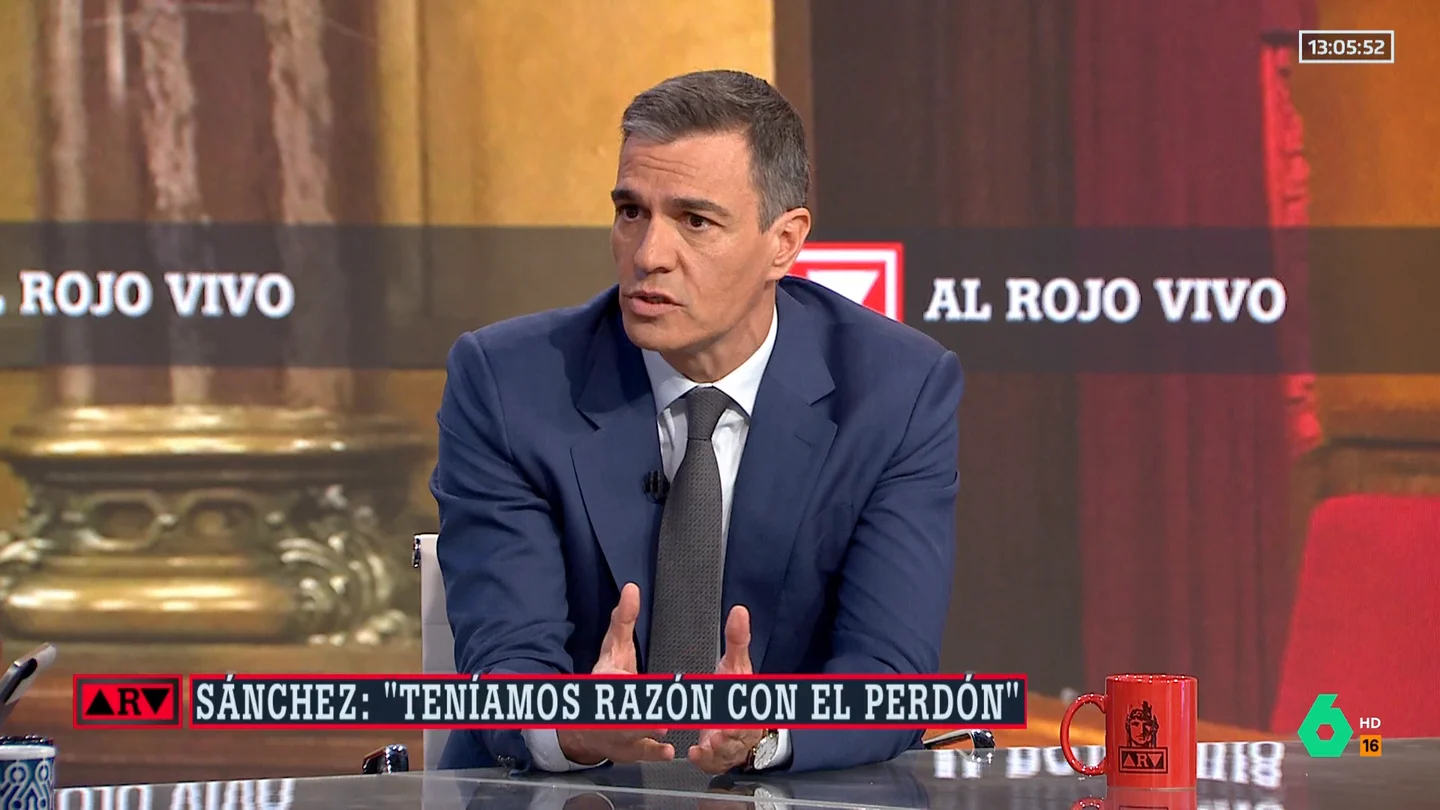 ARV- Sánchez admite que tuvo "dudas legítimas" con la amnistía: "Teníamos razón con el perdón" ARV- Sánchez admite que tuvo "dudas legítimas" con la amnistía: "Teníamos razón con el perdón"