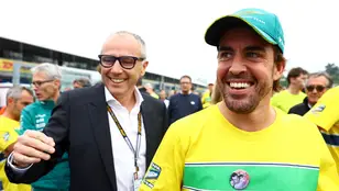 Fernando Alonso junto a Stefano Domenicali