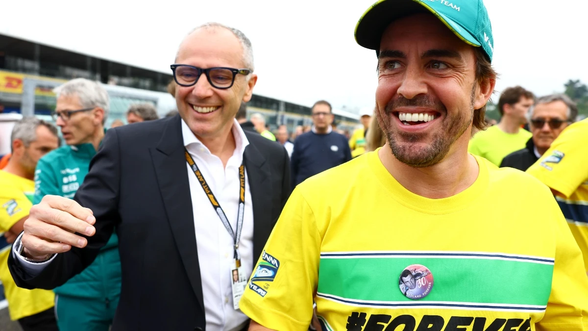 Fernando Alonso junto a Stefano Domenicali