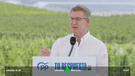 El presidente del PP, Alberto Núñez Feijóo, en un acto en Murcia.