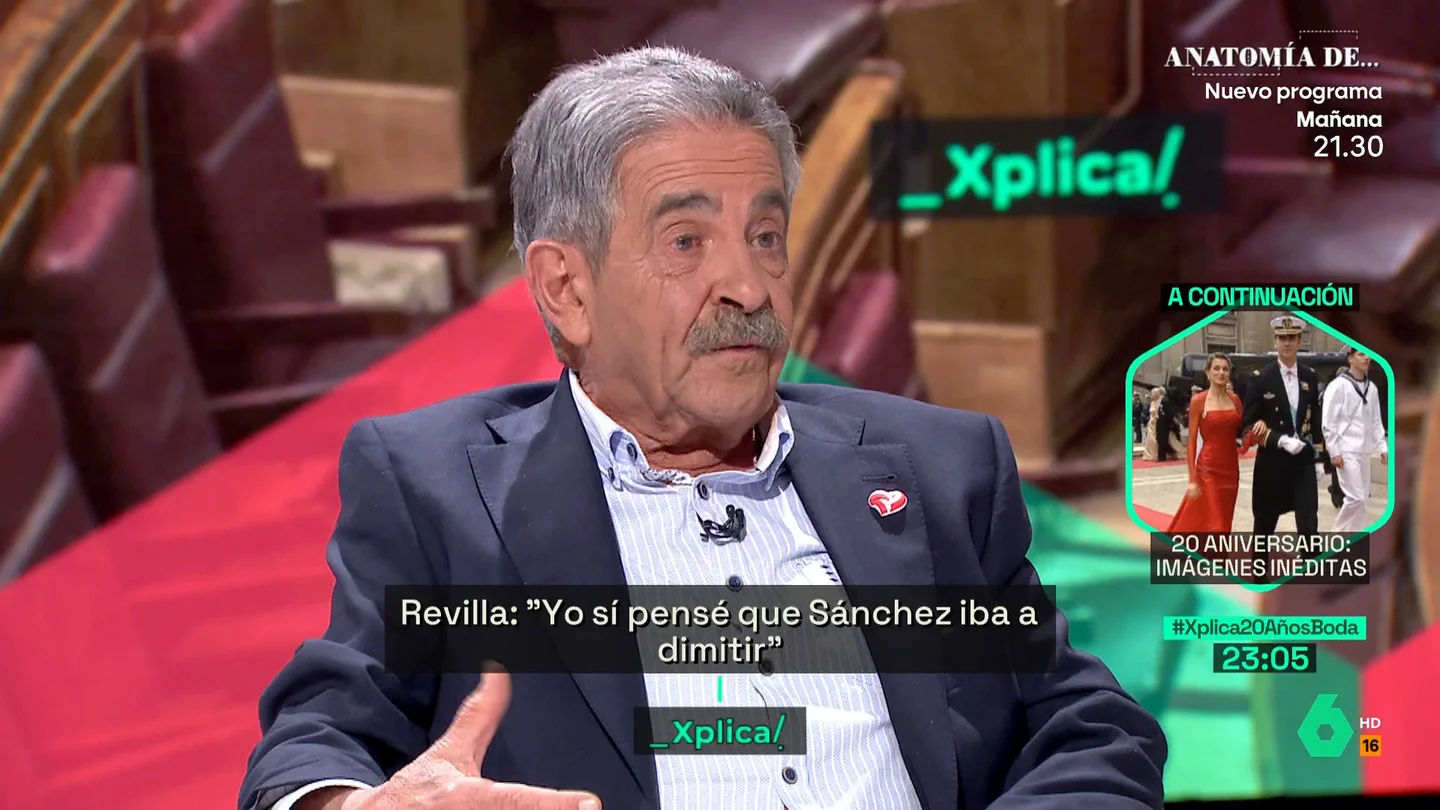 Miguel Ángel Revilla, en laSexta Xplica Miguel Ángel Revilla, en laSexta Xplica