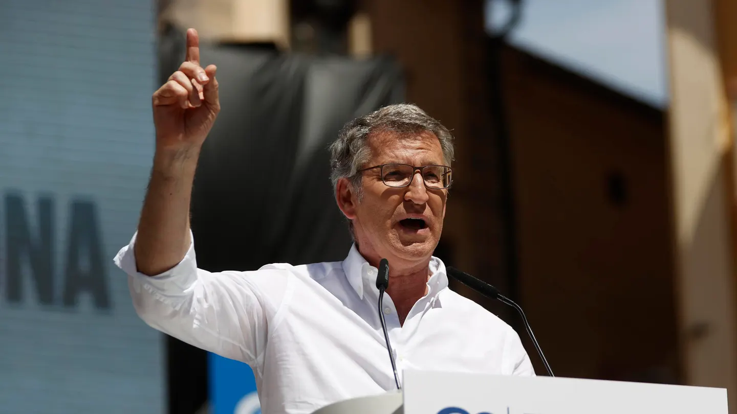 Alberto Nuñez Feijóo durante su intervención en Málaga Alberto Nuñez Feijóo durante su intervención en Málaga