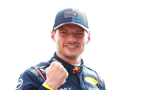 Max Verstappen, celebrando una victoria Max Verstappen, celebrando una victoria