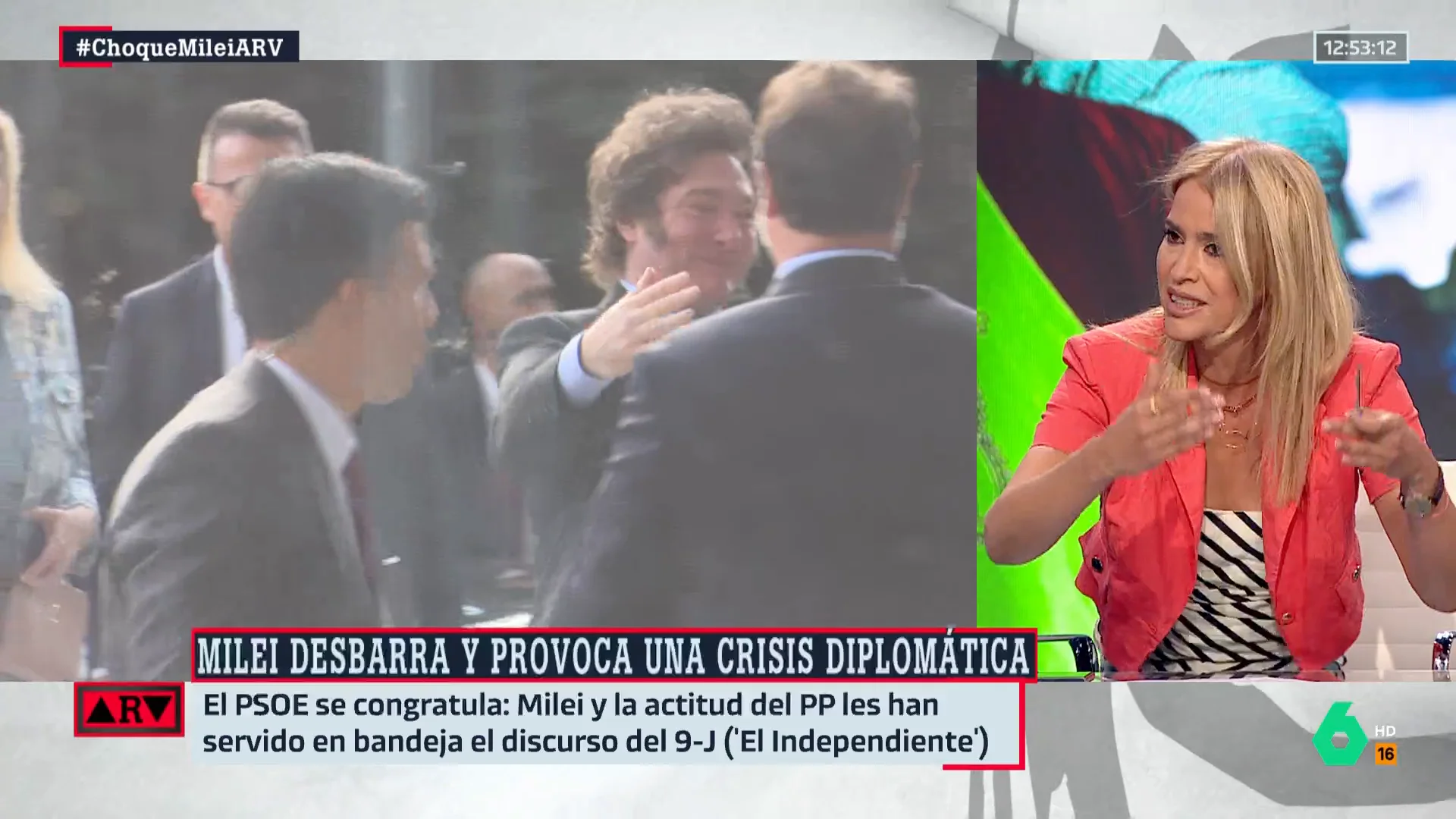 Afra Blanco, tras la visita de Milei a Madrid: "¿Dónde están los valientes de sofá que defendían la unidad de España?"