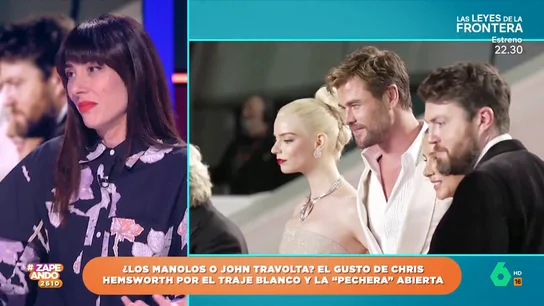 Natalia Ferviú sentencia el look de Chris Hemsworth en Cannes: "Me gustaría que fuera más pulcro" Natalia Ferviú sentencia el look de Chris Hemsworth en Cannes: "Me gustaría que fuera más pulcro"