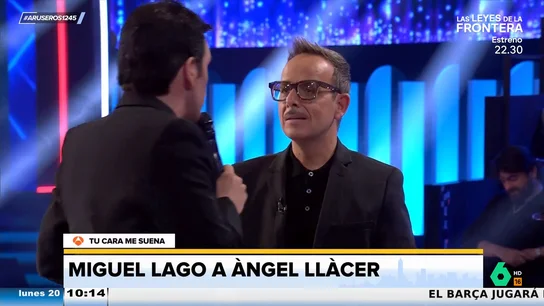 Miguel Lago vacila a Àngel Llàcer por su bigote en 'Tu cara me suena': "Estás más Doctor Iglesias Puga que nunca" Miguel Lago vacila a Àngel Llàcer por su bigote en 'Tu cara me suena': "Estás más Doctor Iglesias Puga que nunca"