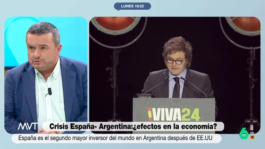La contundente reflexión de Chema Crespo sobre Milei Chema Crespo valora en este vídeo de Más Vale Tarde el comunicado del portavoz del Gobierno de Javier Milei, Manuel Adorni, en el que asegura que no habrá disculpas con el Gobierno español tras los ataques del presidente argentino.