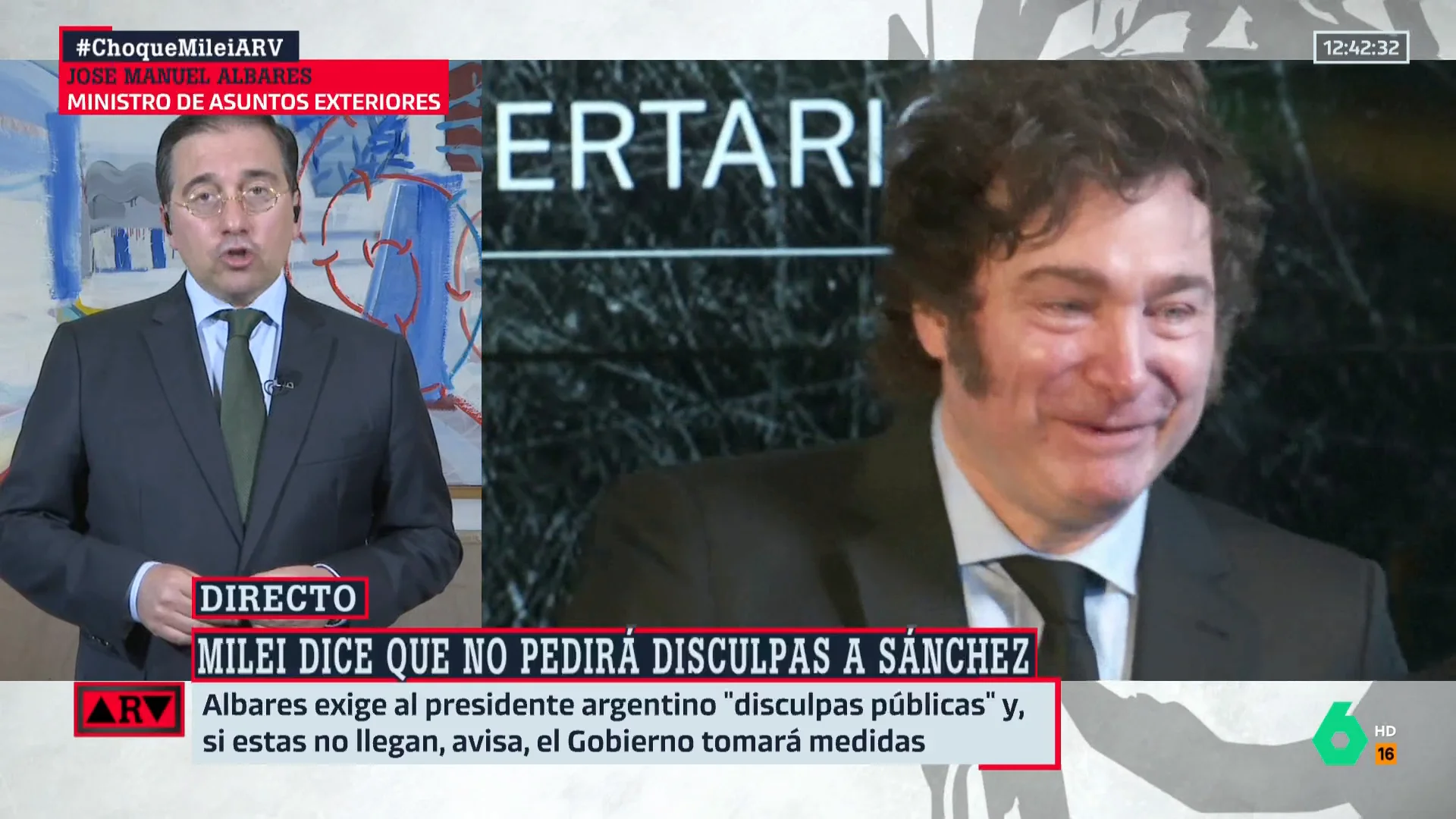 ¿Hay riesgo de que España rompa relaciones con el Gobierno argentino? Albares responde en ARV