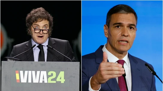Javier Milei y Pedro Sánchez Javier Milei y Pedro Sánchez