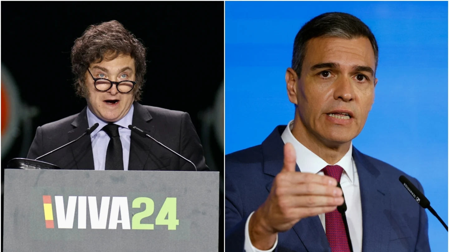 Javier Milei y Pedro Sánchez Javier Milei y Pedro Sánchez