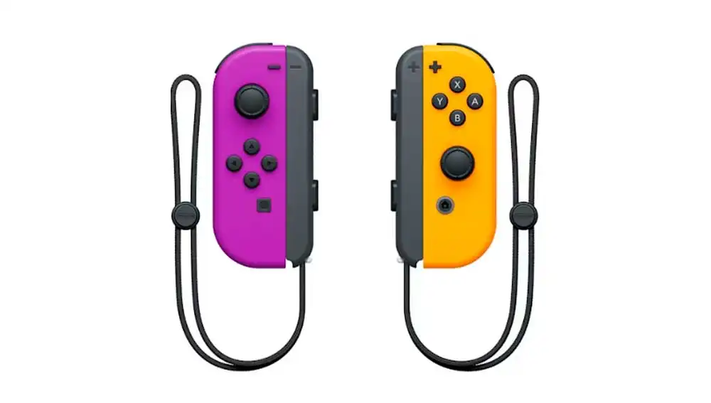 Juego de mandos Joy-Con morado neón y naranja Juego de mandos Joy-Con morado neón y naranja