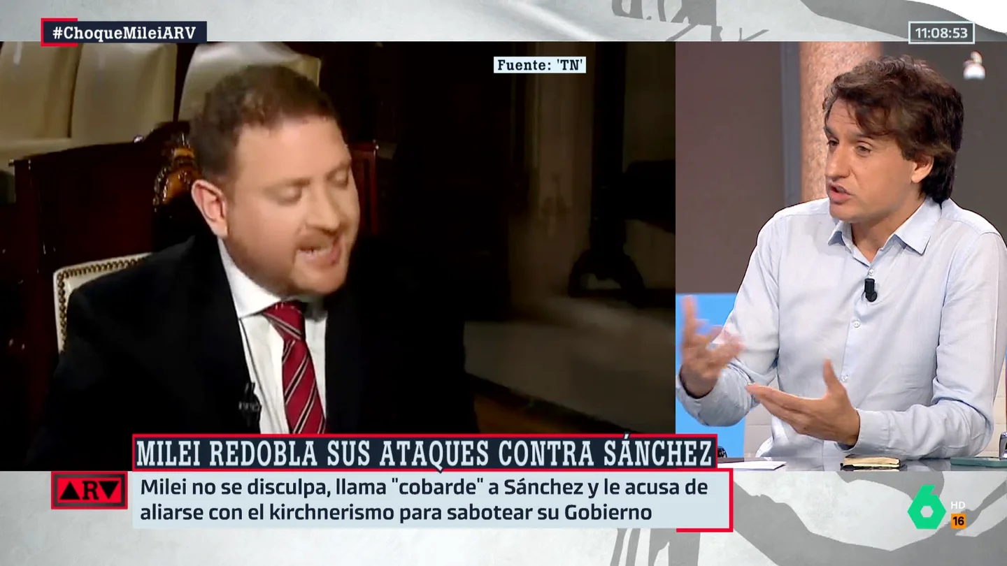 ARV- Lluis Orriols señala que "nos deberíamos preocupar" tras el choque entre Sánchez y Milei": "Es un escenario desconcertante" ARV- Lluis Orriols señala que "nos deberíamos preocupar" tras el choque entre Sánchez y Milei": "Es un escenario desconcertante"