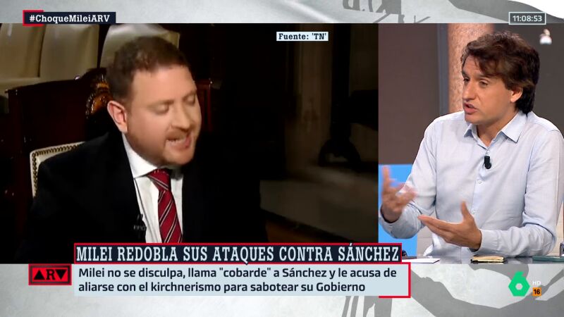 ARV- Lluis Orriols señala que "nos deberíamos preocupar" tras el choque entre Sánchez y Milei": "Es un escenario desconcertante"