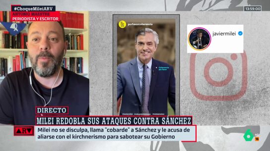 ARV- Maestre tacha de "delirio" las declaraciones de Milei sobre S&aacute;nchez: "No s&eacute; ni por d&oacute;nde cogerlo"