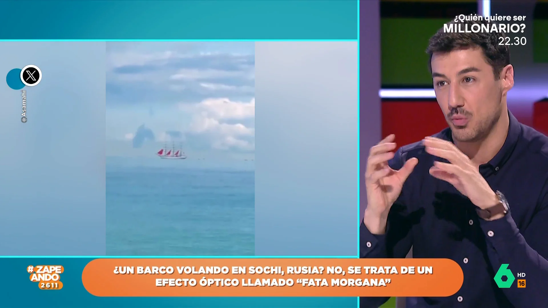 ¿Un barco volando sobre el mar en Sochi? Francisco Cacho revela que se debe al efecto 'Fata Morgana'