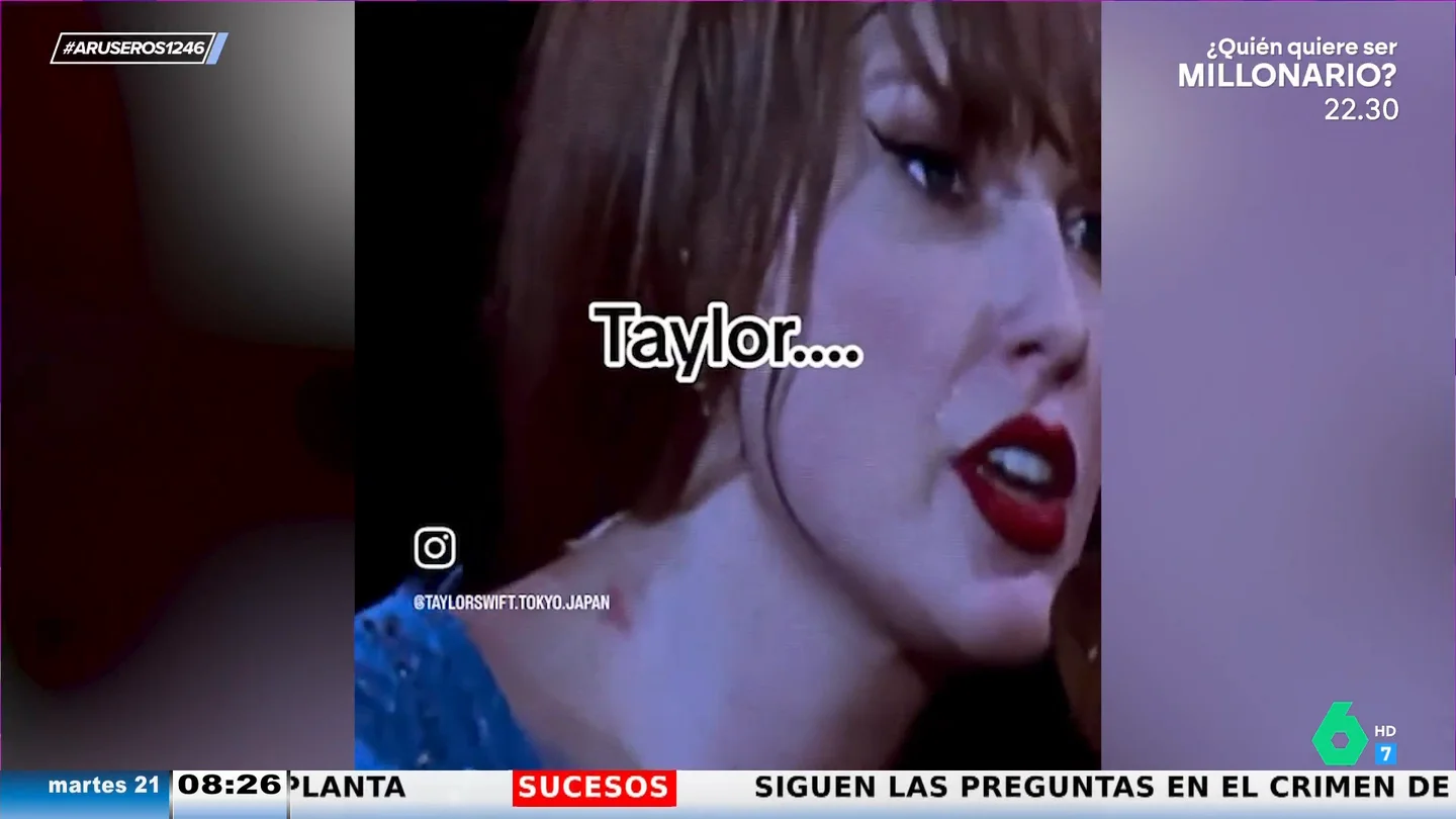 Alfonso Arús alucina con el chupetón de Taylor Swift: "Igual quiere demostrar que su chico chupa y muerde de verdad" Alfonso Arús alucina con el chupetón de Taylor Swift: "Igual quiere demostrar que su chico chupa y muerde de verdad"