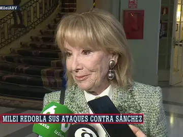 Esperanza Aguirre defiende a Milei: &quot;Lo que me parece excesivo es que le llamen drogadicto&quot;