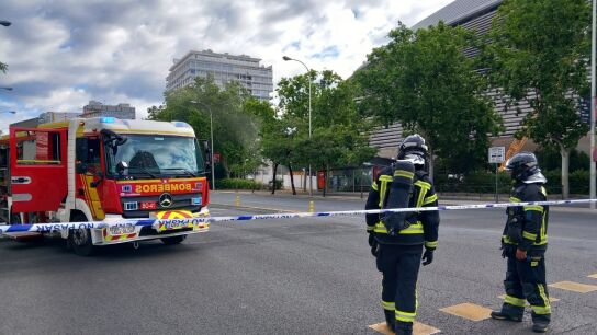 Bomberos Madrid en el Paseo de la Castellana