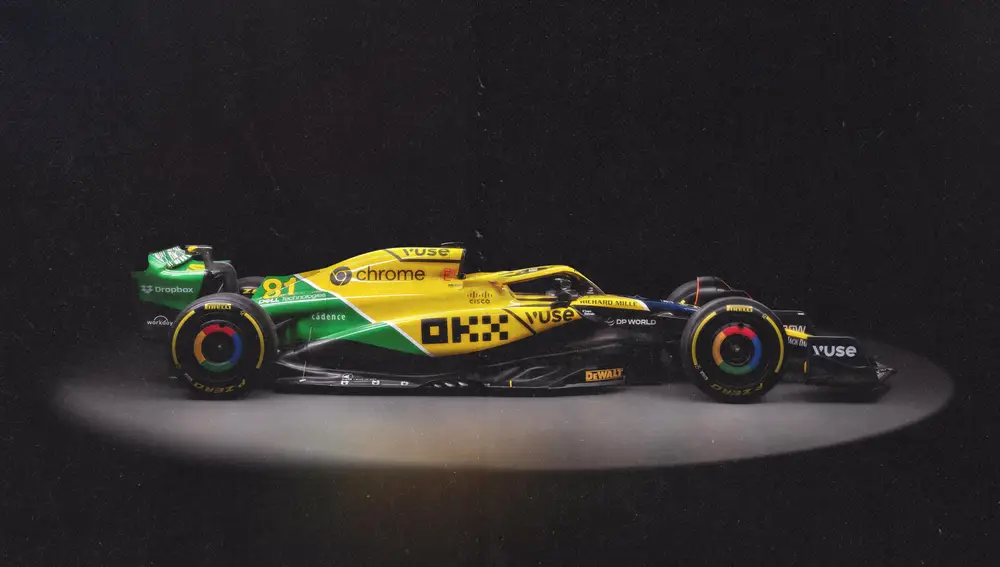 Los MCL38 lucirán los colores del casco de Senna