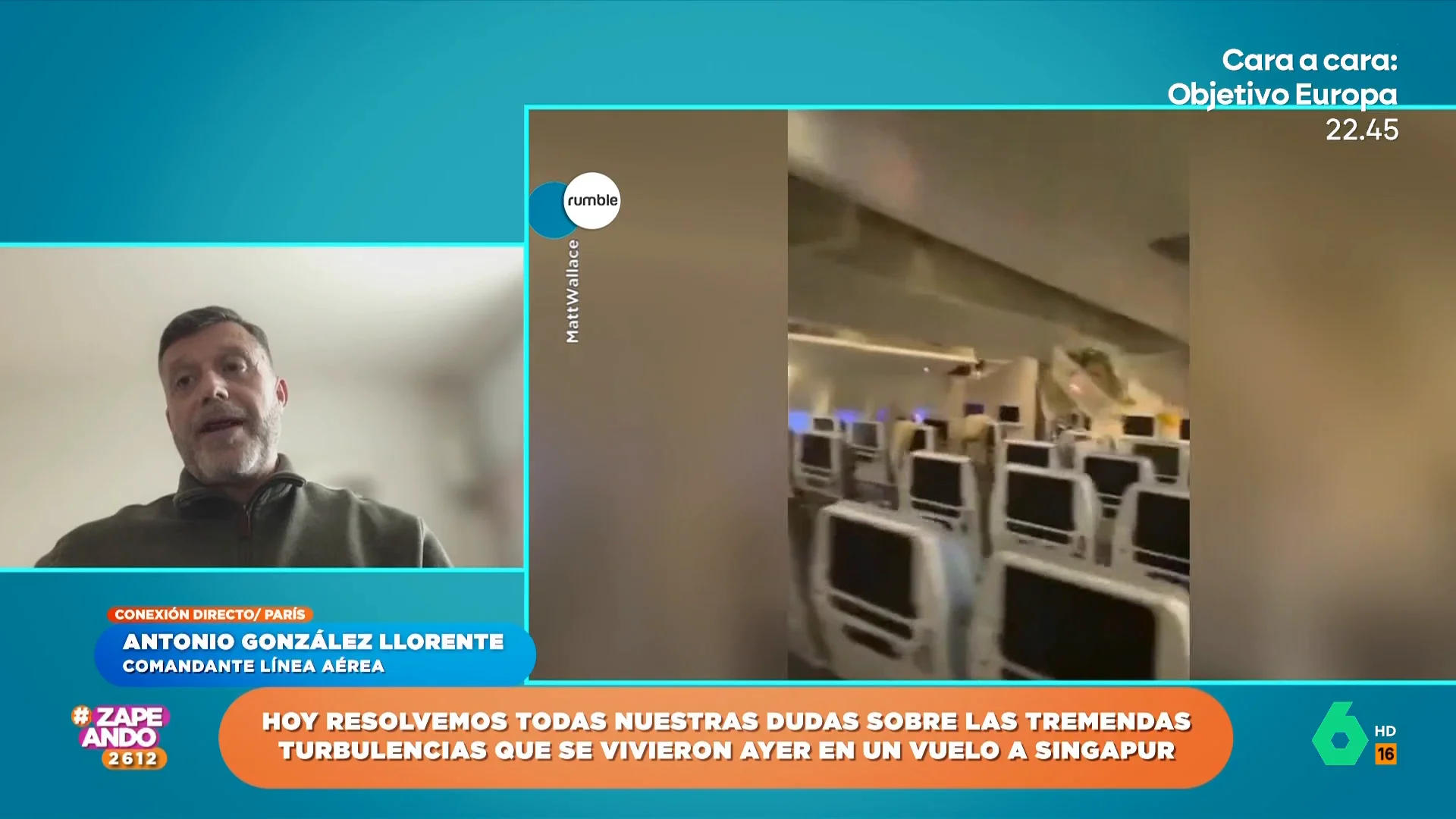 La recomendación de un piloto ante un viaje en avión: "Cinturones abrochados aunque no esté la señal puesta"