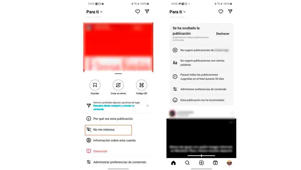 Ocultando publicaciones en Instagram Ocultando publicaciones en Instagram