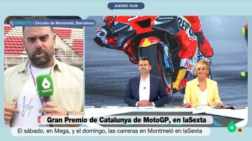 El "percance" de Javier Bastida en el circuito de Montmeló: así le ha 'ensuciado' la camiseta "un tal Marc Márquez"