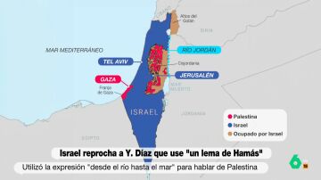 Mapa de Israel y Palestina