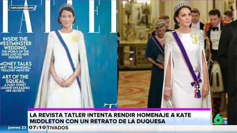 Alfonso Arús alucina al ver el retrato viral de Kate Middleton en la revista 'Tatler': "Parece bizca"