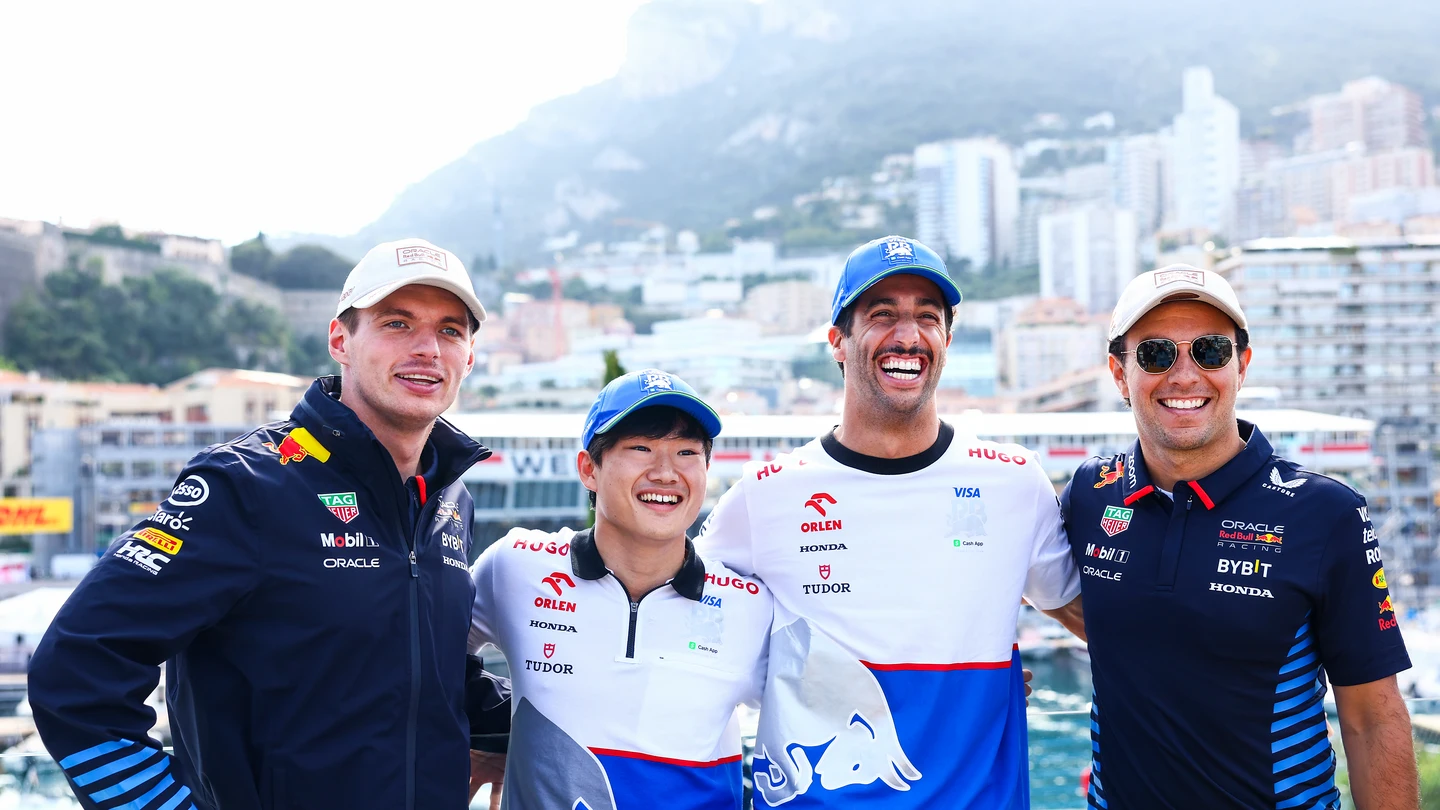 Verstappen, Tsunoda, Ricciardo y Pérez en Mónaco Verstappen, Tsunoda, Ricciardo y Pérez en Mónaco