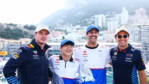 Verstappen, Tsunoda, Ricciardo y Pérez en Mónaco